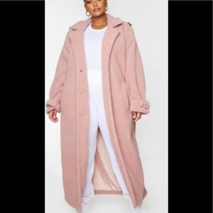PrettyLittleThing Borg Maxi Coat